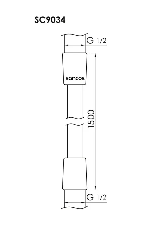 Душевой шланг Sancos SC9034BN 150 см, брашированный никель Sancos — официальный сайт