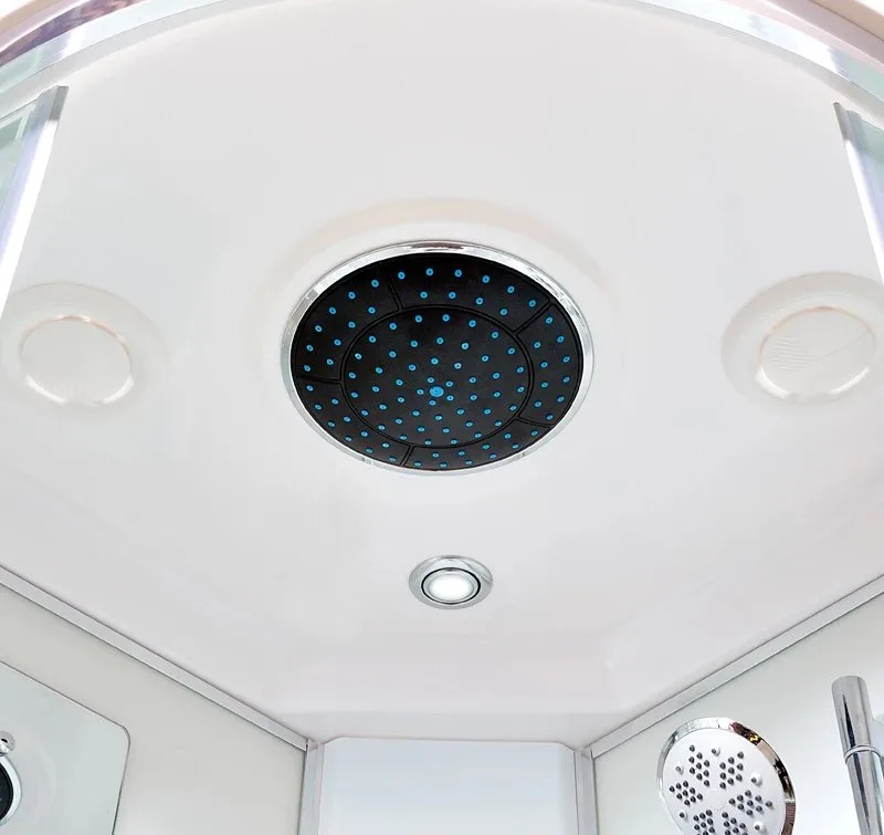 Душевая кабина DTO EM1510 100х100, LED, профиль хром, стекло матовое с узором Sancos — официальный сайт