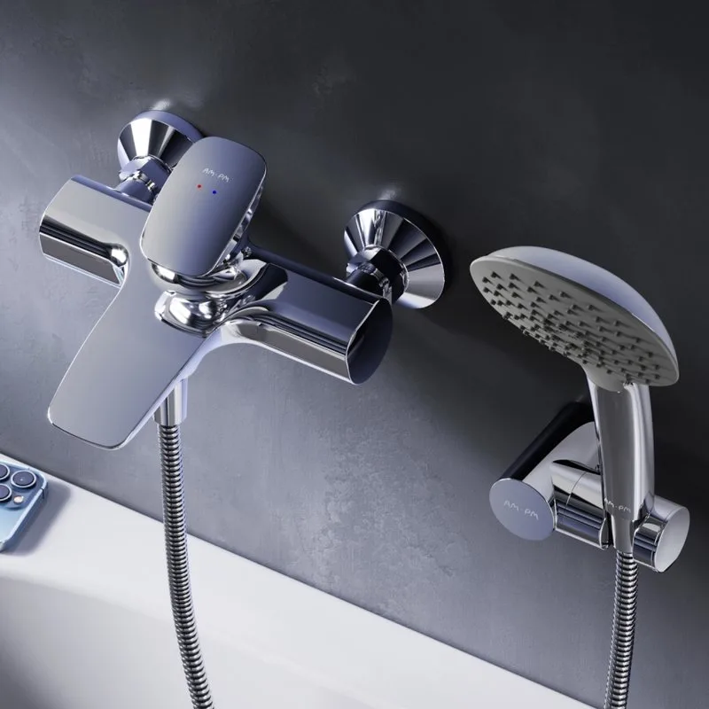 Смеситель для ванны с душем AM.PM Spirit V2.0 F70A15000, хром Sancos — официальный сайт