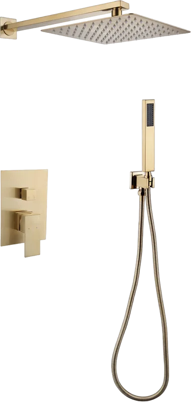 Душевой комплект Abber Daheim AF8219G, С ВНУТРЕННЕЙ ЧАСТЬЮ, золотой матовый Sancos — официальный сайт
