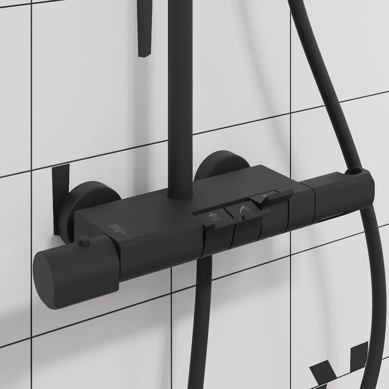 Душевая стойка IDDIS SpaHome SPHBLTKi06, черный матовый Sancos — официальный сайт