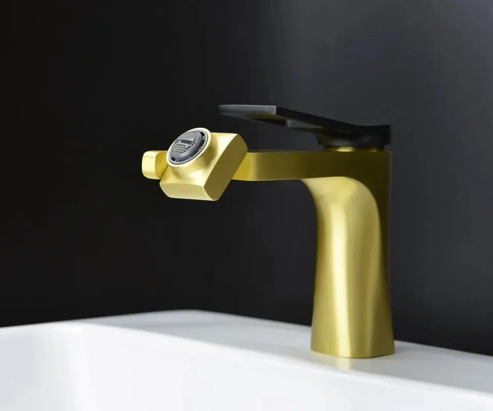 Смеситель для раковины Bronze de Luxe Element EL02XGB золото черный Sancos — официальный сайт