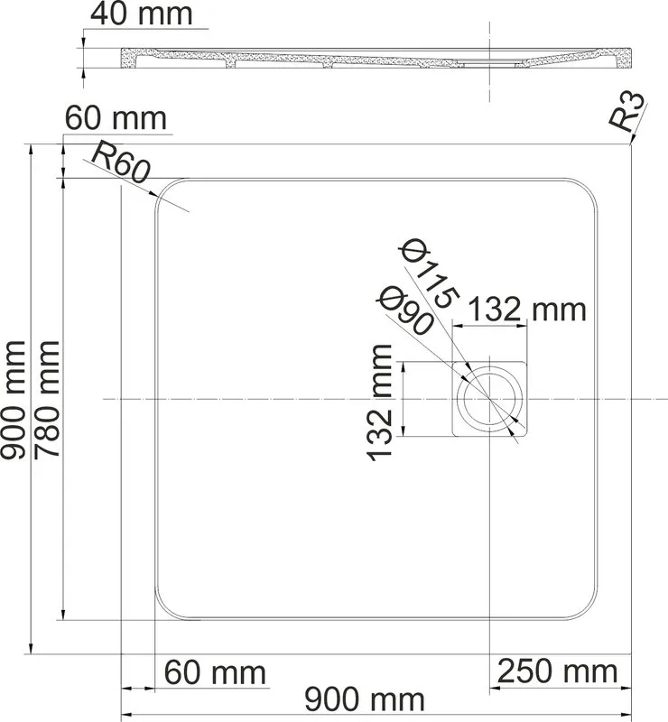 Поддон для душа Wasserkraft Neime 19T03 90x90 Sancos — официальный сайт