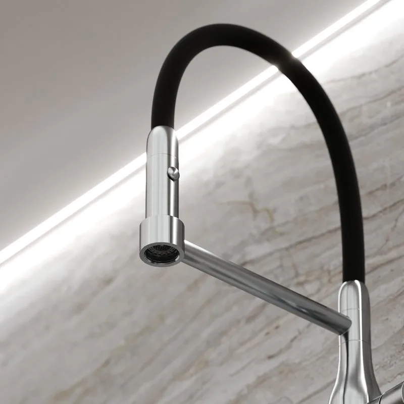 Смеситель для кухни Sancos Pride SC4011BNG с гибким изливом, нержавеющая сталь Sancos — официальный сайт