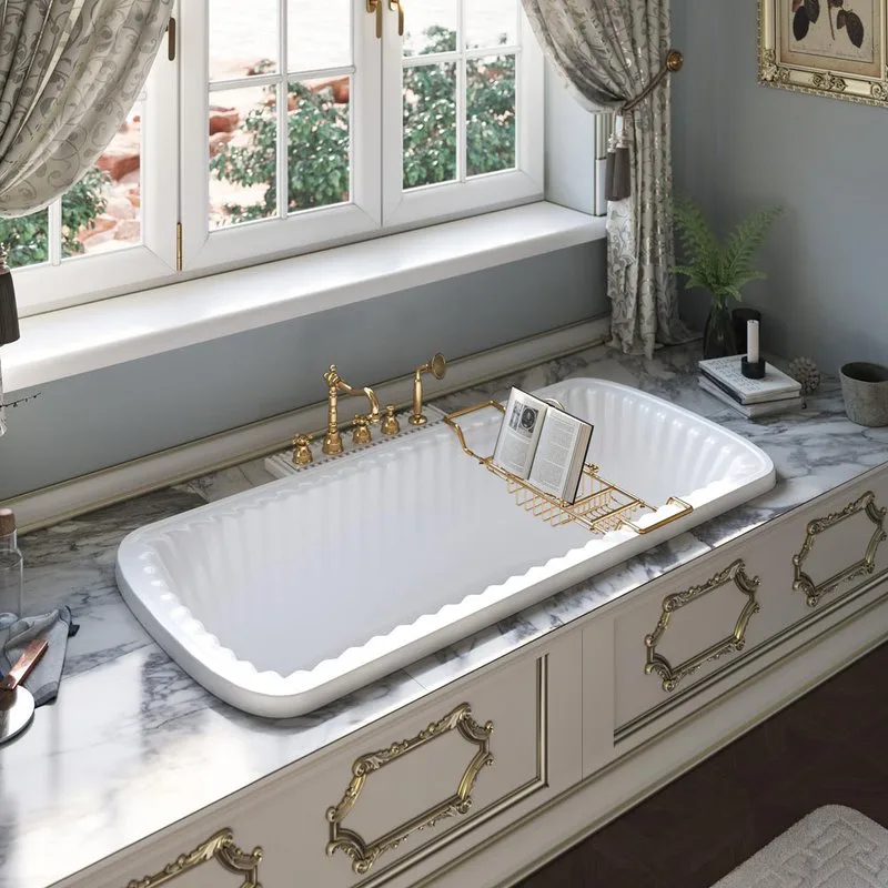 Ванна из искусственного камня Migliore Olivia 24379 175x80 см, встраиваемая, белая, с каркасом, со с Sancos — официальный сайт