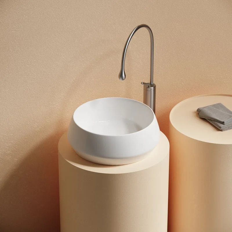 Раковина накладная Ceramicanova Maya круглая 40 см цвет белый CN12004 Sancos — официальный сайт