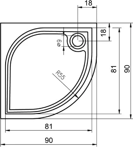 Поддон для душа Riho Kolping DB14 90x90 см Sancos — официальный сайт