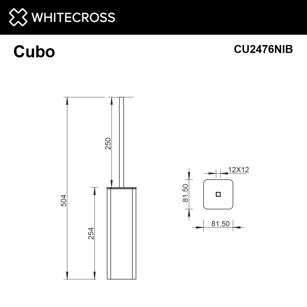 Ершик WHITECROSS Cubo CU2476NIB напольный, брашированный никель Sancos — официальный сайт