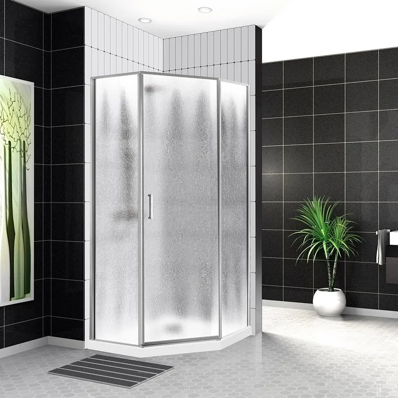Душевой уголок BelBagno Uno UNO-195-P-1-90-CH-CR стекло рифленое Sancos — официальный сайт
