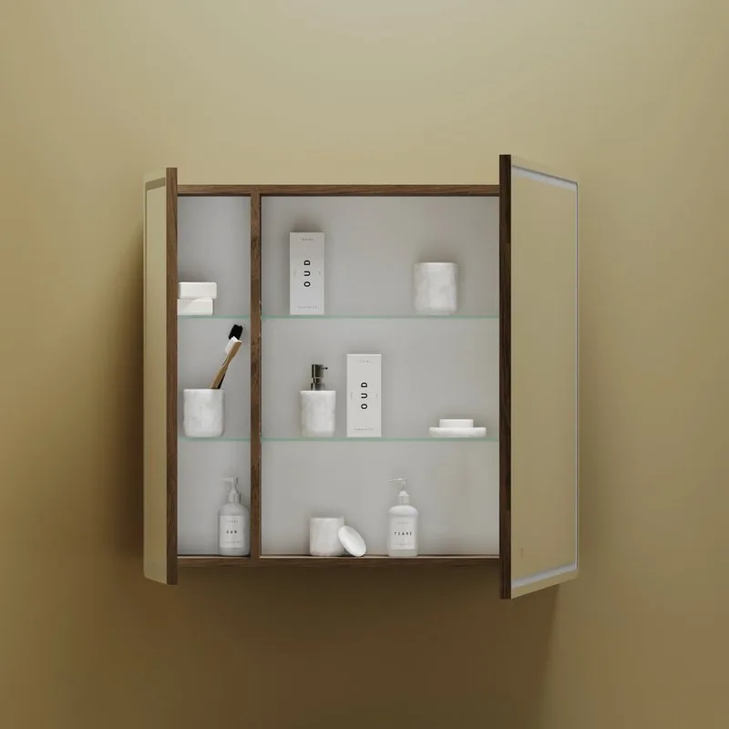 Зеркало-шкаф Sancos Mirror 80 с подсветкой, дуб чарльстон Sancos — официальный сайт