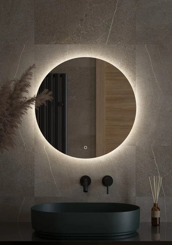Зеркало круглое Defesto Opti DF 2843S 60 с LED-подсветкой, 4500К, сенсорный выключатель