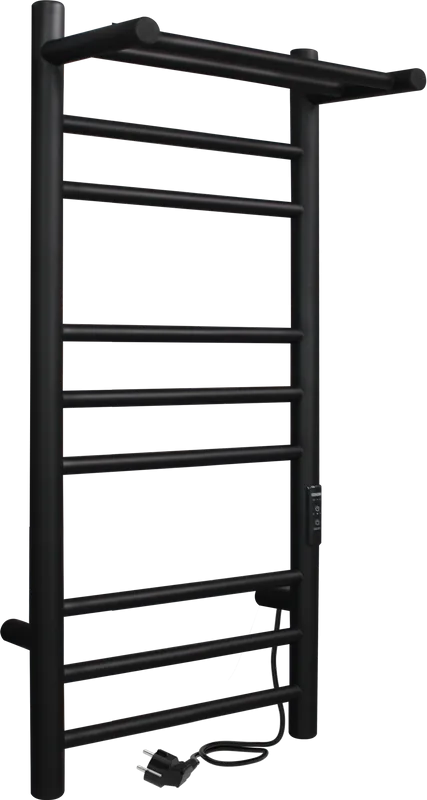Полотенцесушитель электрический Indigo Line Trinity LСLTE70-30PBRRt с полкой, черный муар Sancos — официальный сайт