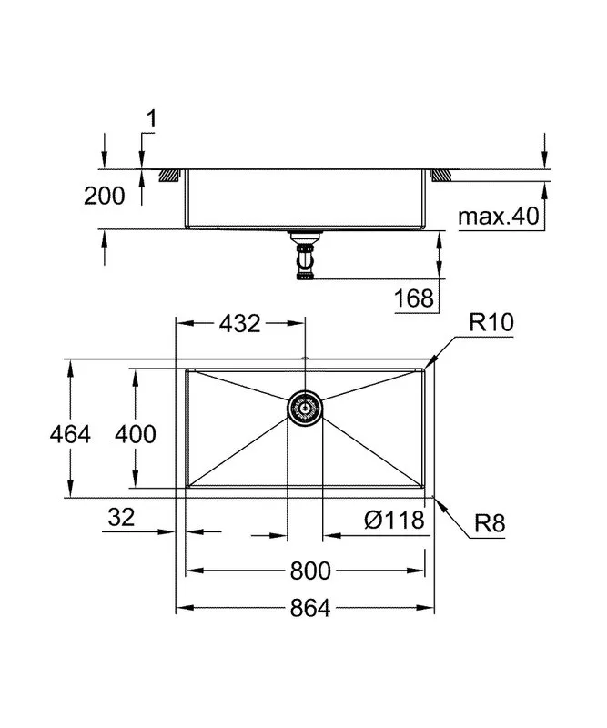 Мойка GROHE K700, нержавеющая сталь (31580SD1) Sancos — официальный сайт