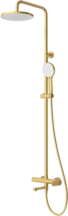 Душевая стойка Cezares Stylus STYLUS-CVD-BORO, со смесителем и изливом, брашированное золото Sancos — официальный сайт