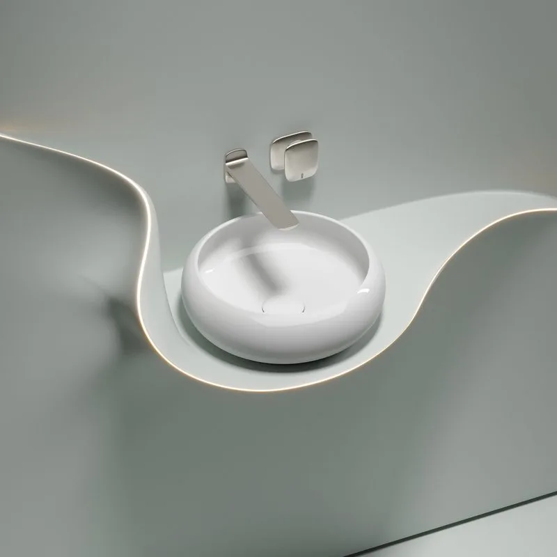 Накладная раковина Ceramicanova Element CN6050 белая глянцевая Sancos — официальный сайт