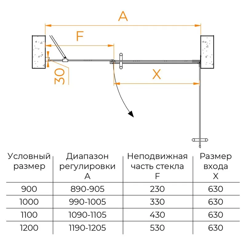 Душевая дверь в нишу RGW Hotel HO-012-B 1000х1950 профиль черный, стекло прозрачное Sancos — официальный сайт