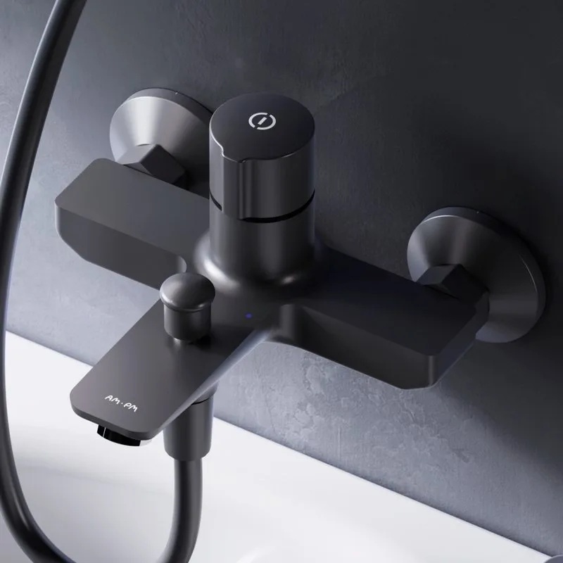 Смеситель для ванны с душем AM.PM X-Joy TouchReel F85A10522, черный Sancos — официальный сайт