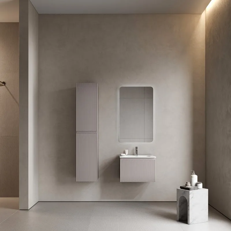 Тумба под раковину Sancos Snob R 1.0 60 подвесная Doha soft (пыльная роза), SNR1.060SM Sancos — официальный сайт