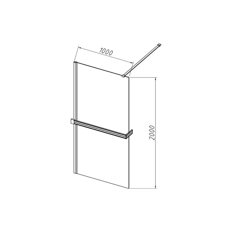 Душевая перегородка Vincea Walk-in HR VSW-4HR100CG 100 см, профиль глянцевый хром, стекло тонированн Sancos — официальный сайт