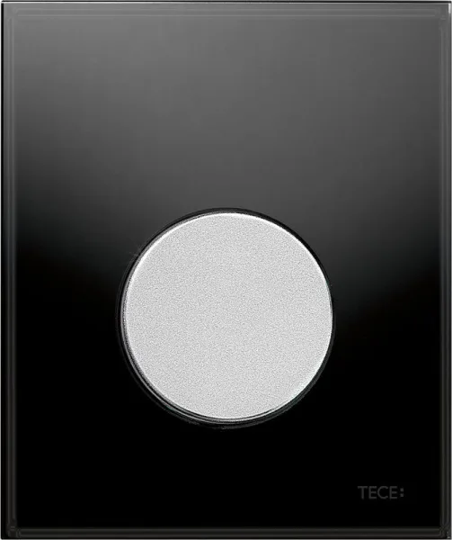 Кнопка смыва TECE Loop Urinal 9242655 черное стекло, кнопка хром матовый Sancos — Оригинал