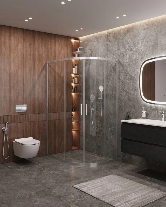 Душевой уголок Cezares Molveno RH 2 120/90 C Cr IV стекло прозрачное Sancos — официальный сайт