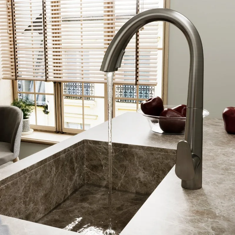 Смеситель для кухни Wasserkraft A8617 нержавеющая сталь Sancos — официальный сайт