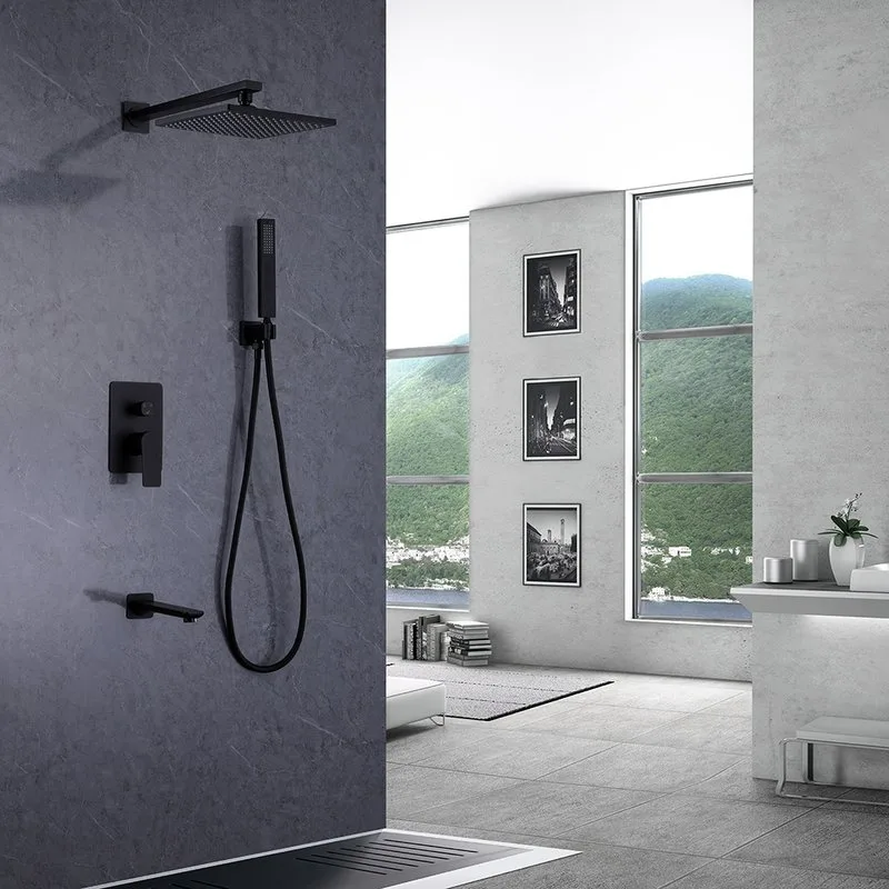 Душевой комплект Abber Weiss Insel AF8017B, С ВНУТРЕННЕЙ ЧАСТЬЮ, черный матовый Sancos — официальный сайт
