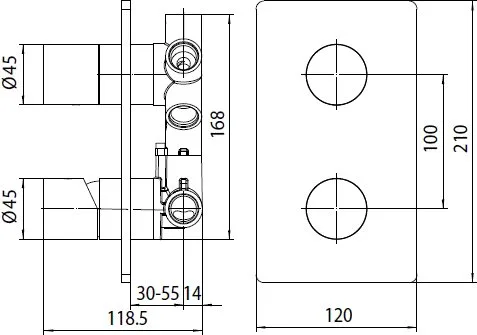 Встраиваемый смеситель Bossini OKI Z00004.030 хром Sancos — официальный сайт