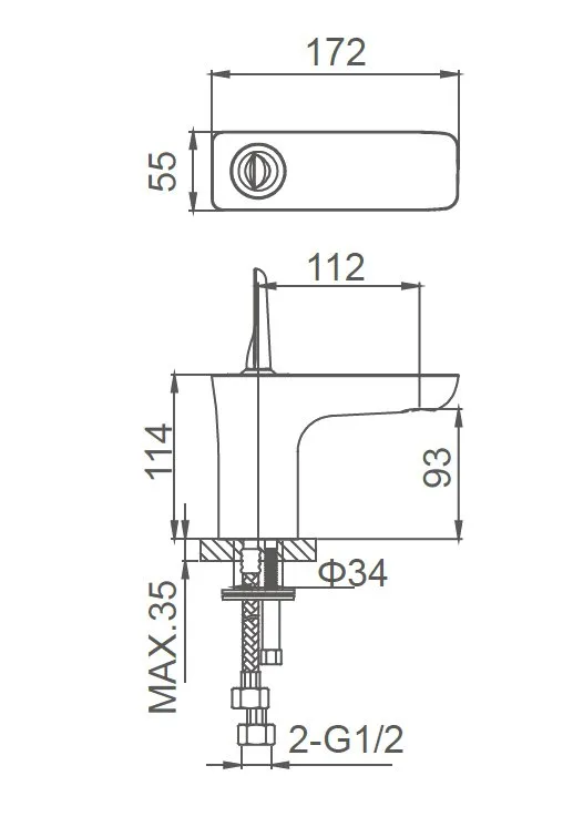 Смеситель для раковины Wonzon & Woghand Shark WW-48B1101-CR хром Sancos — официальный сайт