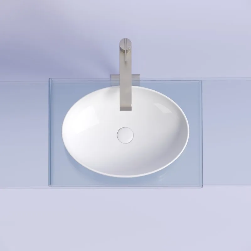Накладная раковина Ceramicanova Element CN6056 белая глянцевая Sancos — официальный сайт