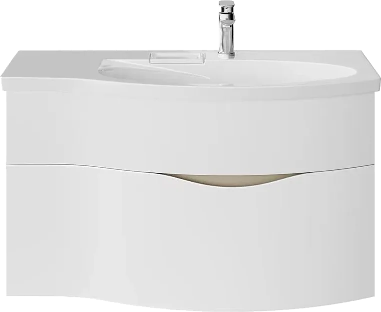 Тумба под раковину без столешницы KERAMA MARAZZI Riva 100, правая подвесная, белая матовая Sancos — официальный сайт