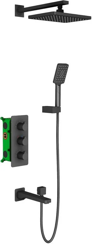 Душевой комплект Timo Petruma SX-5149/03SM, черный, С ВНУТРЕННЕЙ ЧАСТЬЮ Sancos — официальный сайт