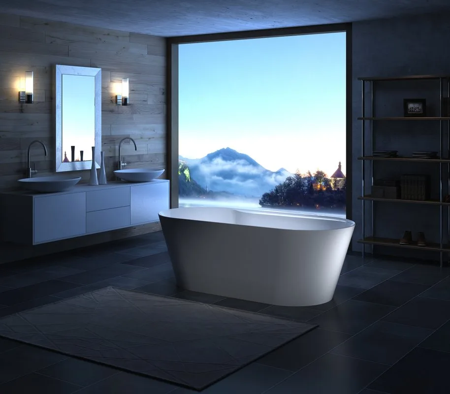 Акриловая ванна BelBagno BB14 180x85 см, отдельностоящая, белая, овальная Sancos — официальный сайт