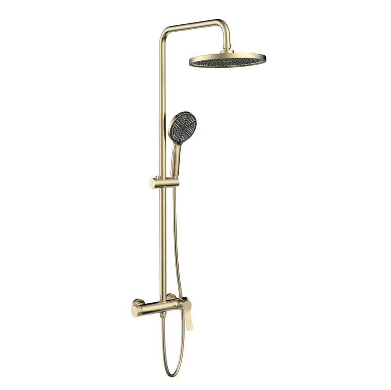 Душевая стойка Vincea Arco VSFS-4AR1BG, с изливом, брашированное золото Sancos — официальный сайт