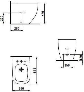 Биде напольное Laufen Palomba 8.3280.1.000.304.1 Sancos — официальный сайт