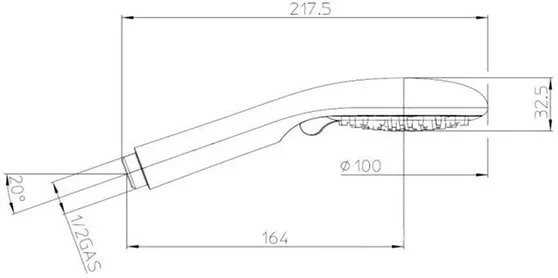 Душевая лейка Bossini Syncronia B00805.030 100 мм, 3 режима, хром Sancos — официальный сайт