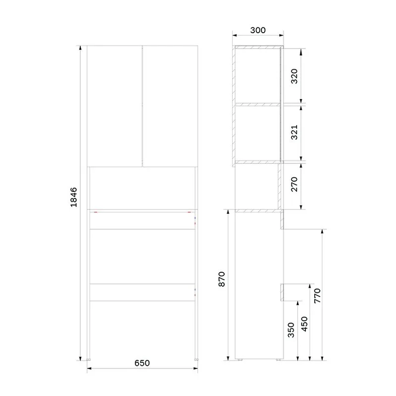 Шкаф над стиральной машиной AM.PM X-Joy M85CSX06521WG1 65 см, белый глянец Sancos — официальный сайт