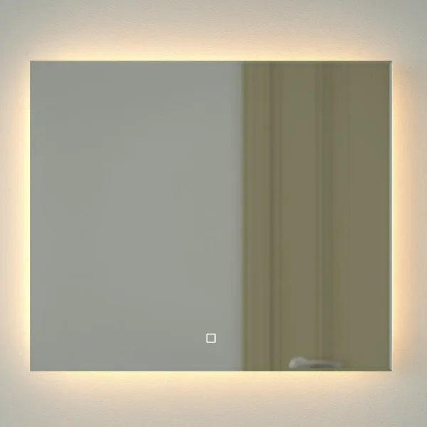 Зеркало Defesto Glow DF 2516SH 70х60 с LED-подсветкой, 3000 K, сенсорный выключатель