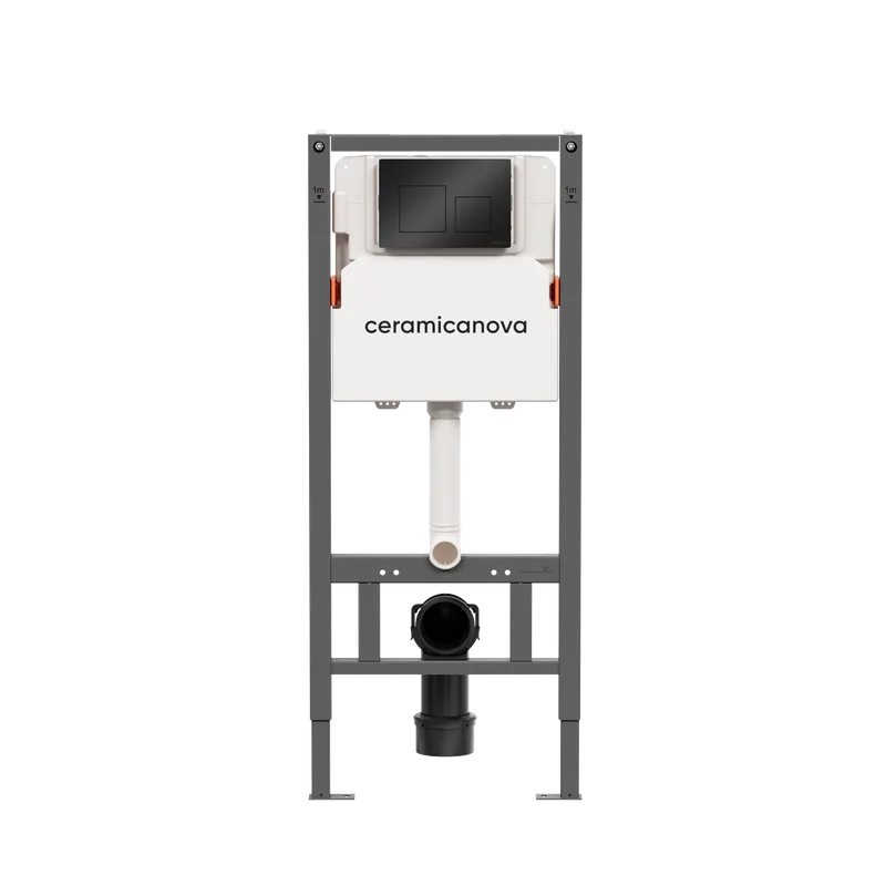 Система инсталляции для унитазов Ceramicanova Balance CN121002MB, кнопка Square матовый черный Sancos — официальный сайт