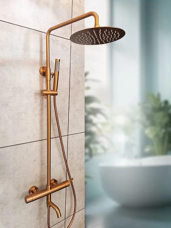 Душевая стойка AltroBagno Unione 030211 RaSp, матовая медь Sancos — официальный сайт