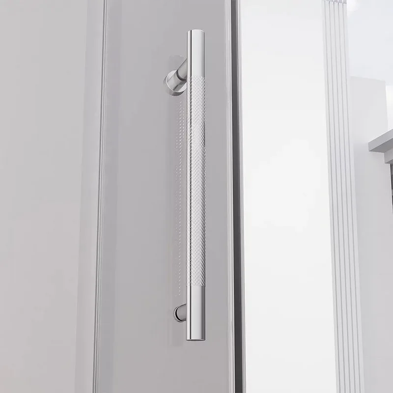 Душевая дверь в нишу Veconi Premium Alassio CH 130x200, профиль матовый хром, стекло прозрачное Sancos — официальный сайт