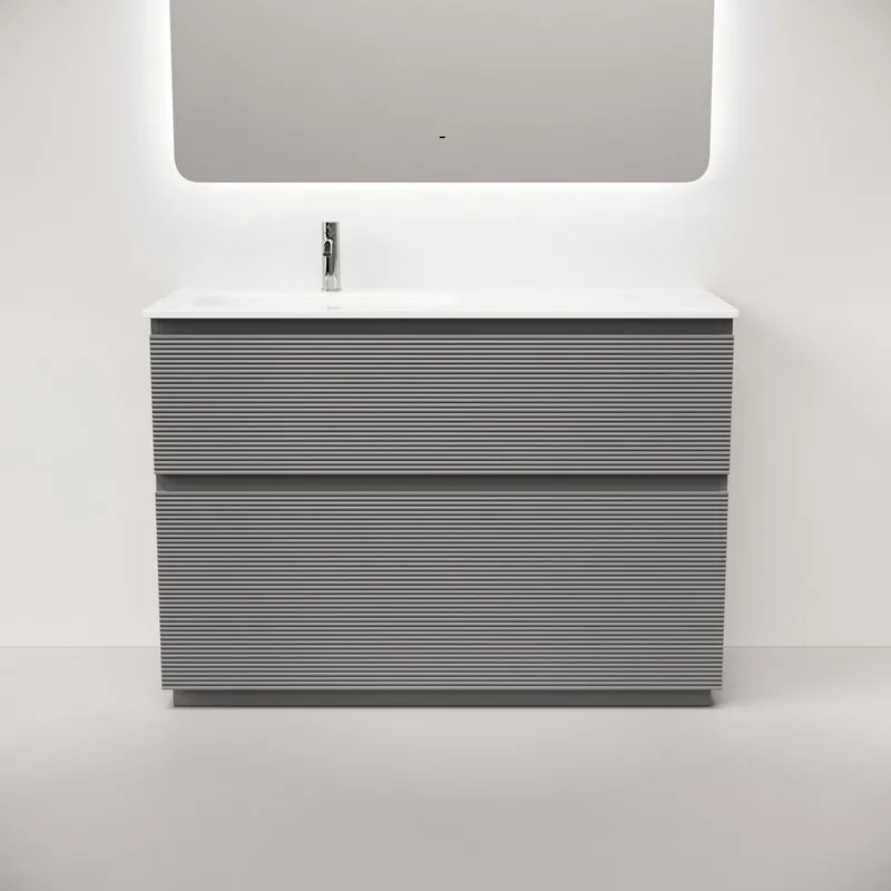 Тумба под раковину Sancos Folk Floor 120 напольная левая Ergraut soft (мягкий серый), FL120FLES Sancos — официальный сайт