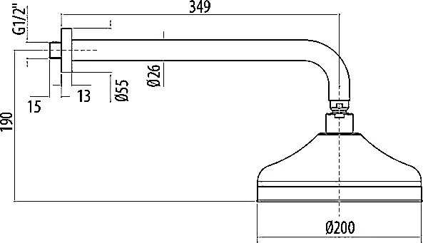 Верхний душ Gattoni Programma doccia SFPCL20V0br бронза Sancos — официальный сайт