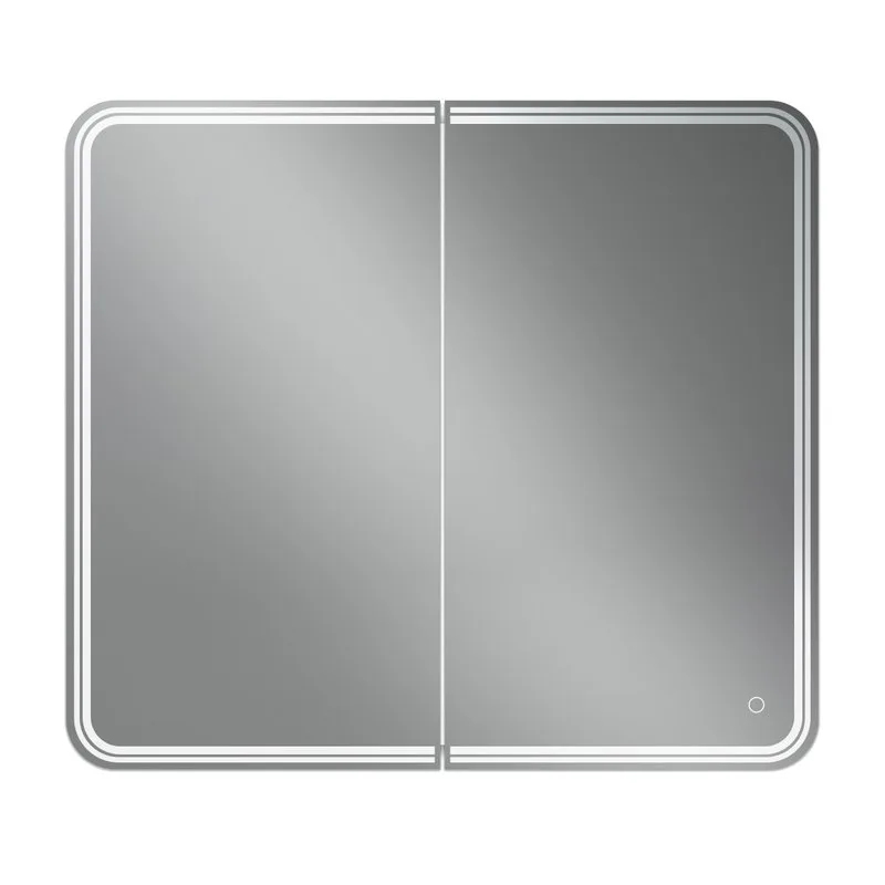 Зеркало-шкаф Art&Max Verona 90х80 белое, с LED-подсветкой, 6000К Sancos — официальный сайт