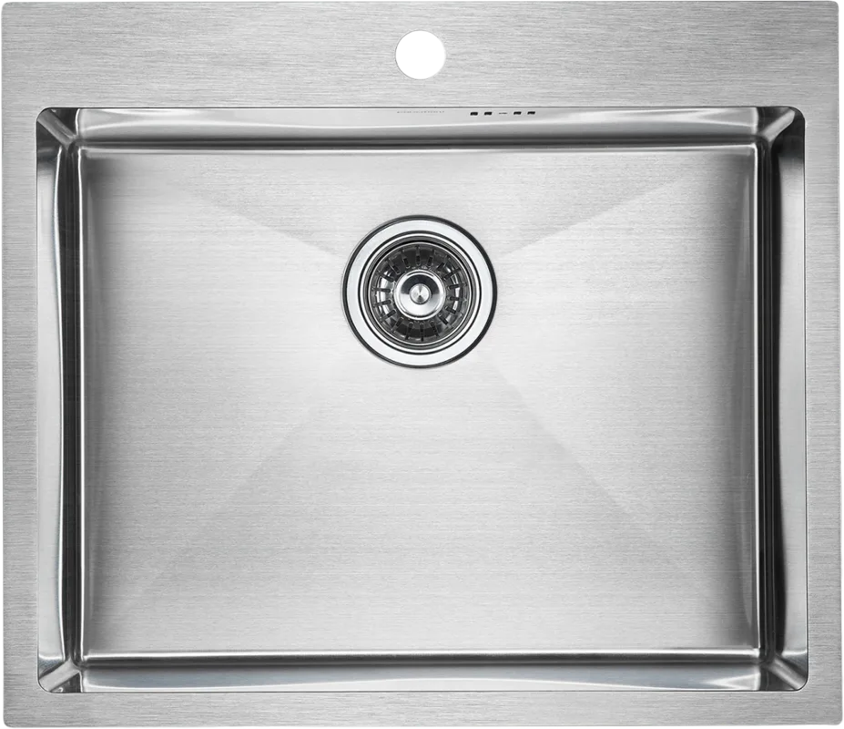 Мойка кухонная Paulmark Kroner PM215951-BS брашированная нержавеющая сталь Sancos — официальный сайт