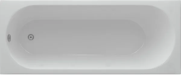 Акриловая ванна AQUATEK Оберон OBR160-0000026 160x70 см, пристенная, белая, с каркасом