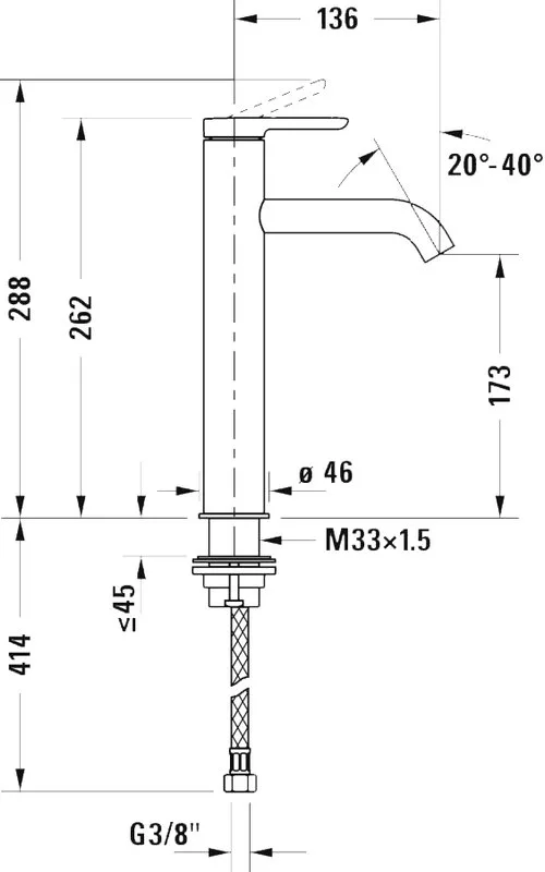 Смеситель для раковины Duravit C.1 C11030002010 хром Sancos — официальный сайт