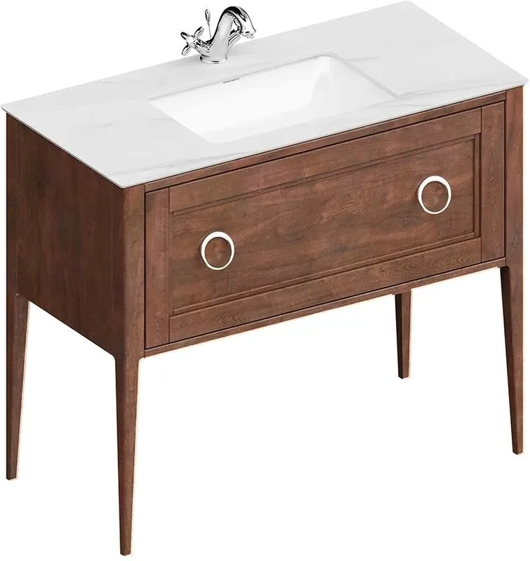 Тумба под раковину без столешницы KERAMA MARAZZI Plaza Classic Neo 100 орех матовый Sancos — официальный сайт