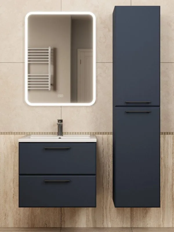 Шкаф-пенал для ванной Uperwood Foster New 40 подвесной, матовый черный Sancos — официальный сайт