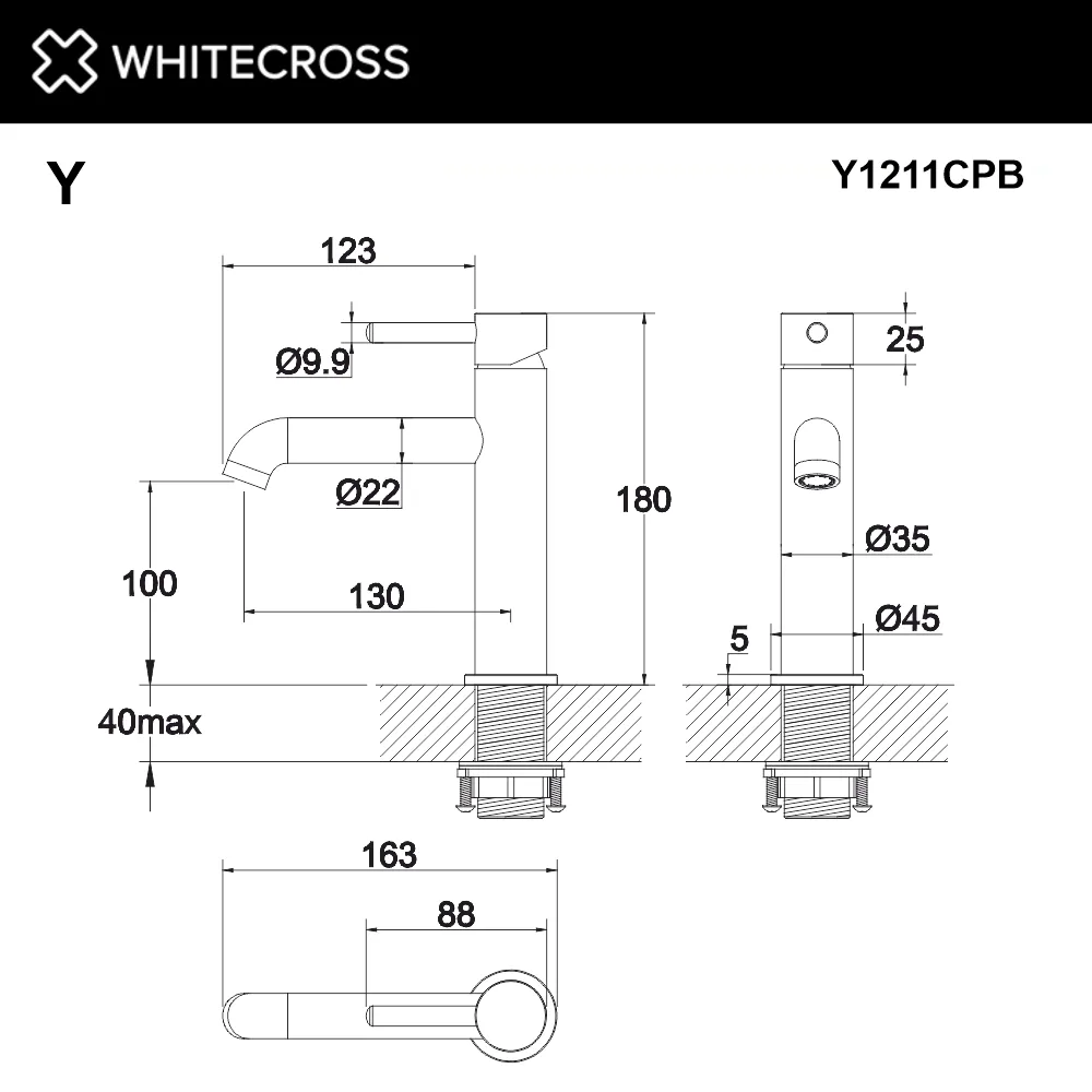 Смеситель для раковины WHITECROSS Y Y1211CPB брашированная медь Sancos — официальный сайт